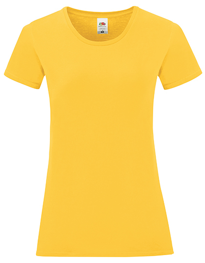 Dames T-shirt Iconic Fruit of the Loom 61-432-0 - Sunflower