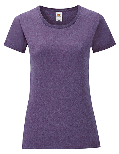 Dames T-shirt Iconic Fruit of the Loom 61-432-0 - Heather Purple