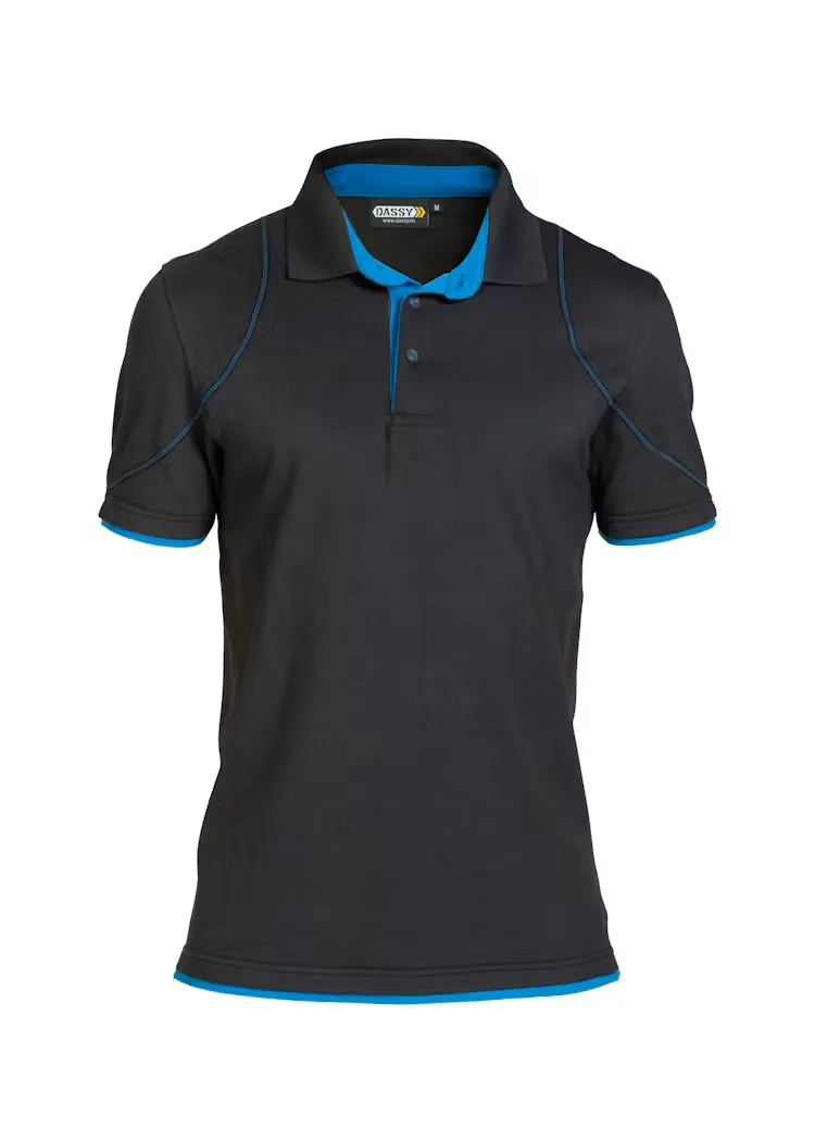 DASSY Polo Orbital 710011 - DASSY Polo Orbital 710011 ZWART-AZUUR BLAUW