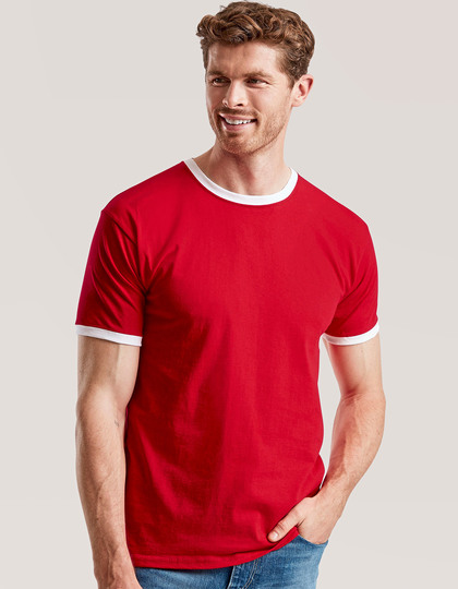 Ringer heren T-shirts Fruit of the Loom 61-168-0