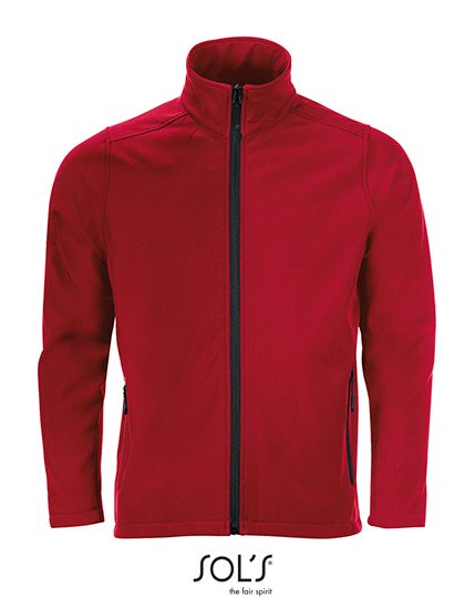 Goedkope Heren Softshell Jas Sols Race 01195 Peper Rood