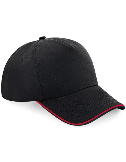 Cap 5 Panel Beechfield B25c in Cap 5 Panel Beechfield B25c - Black/Classic Red