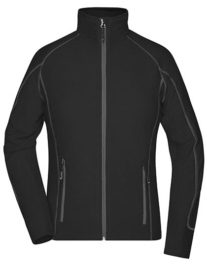 Dames Fleece Vest Daiber JN596 Zwart-Carbon