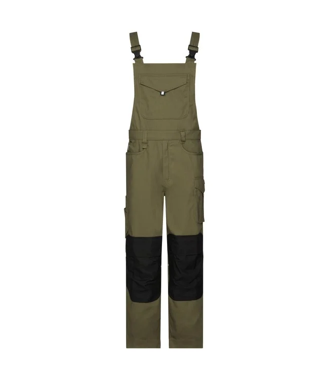 DASSY Amerikaanse Overalls Ito Flex KAKI GROEN-ZWART