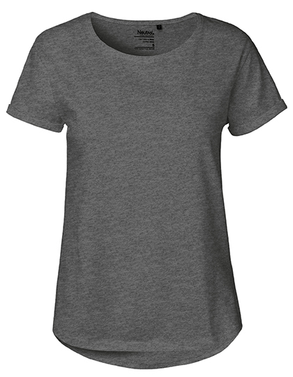 Dames T-shirt Neutral Roll Up O80012 - Dark Heather