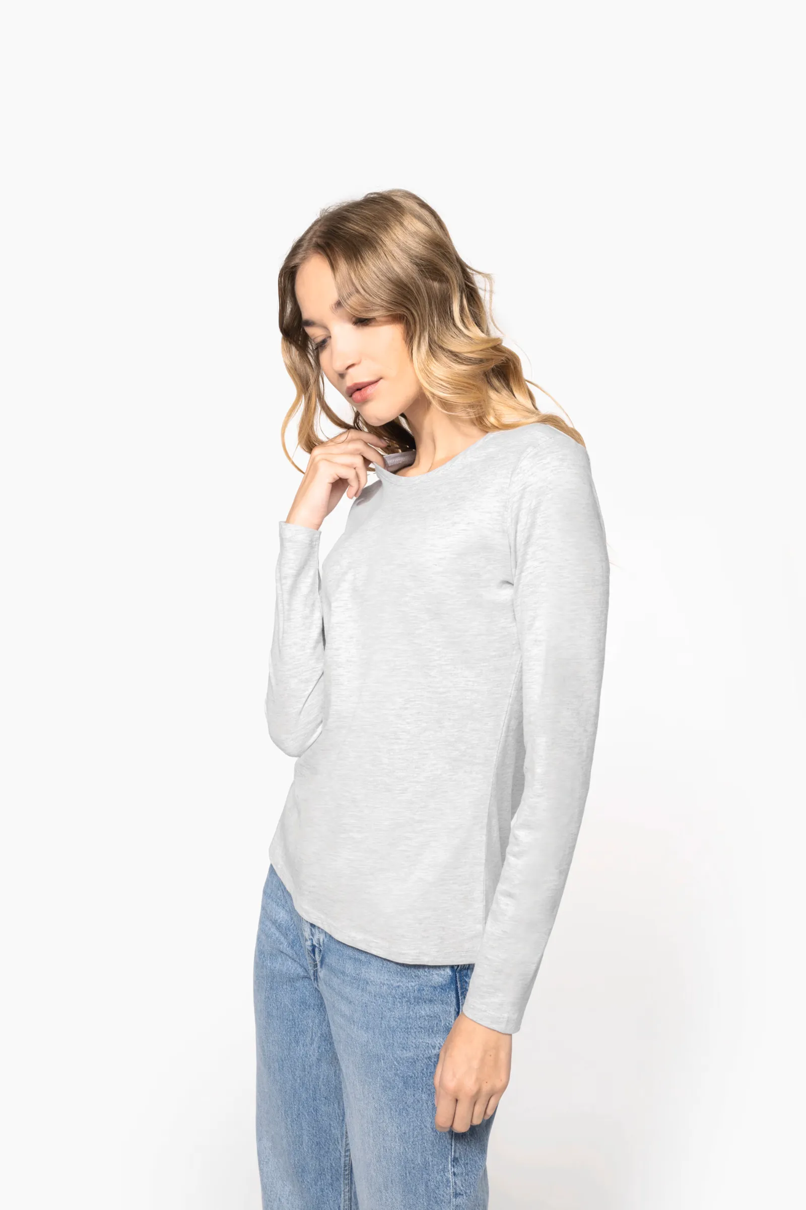 Dames T-shirt lange mouw Kariban K383