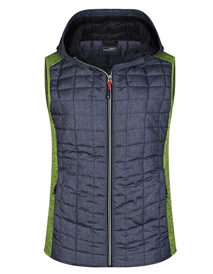Dames Bodywarmer Daiber Knitted Hybrid JN767 Kiwi-Anthracite
