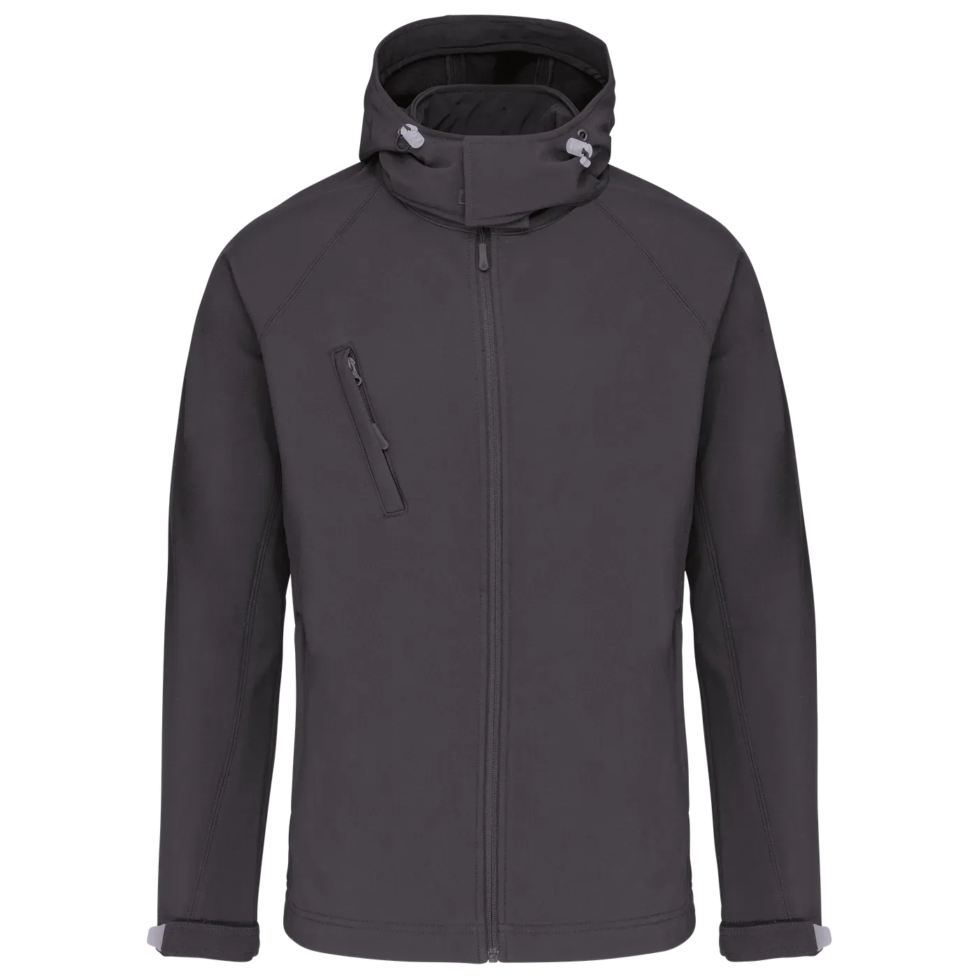 Heren Softshell Jas hooded Kariban K413 in Heren Softshell Jas hooded Kariban K413 TITANIUM