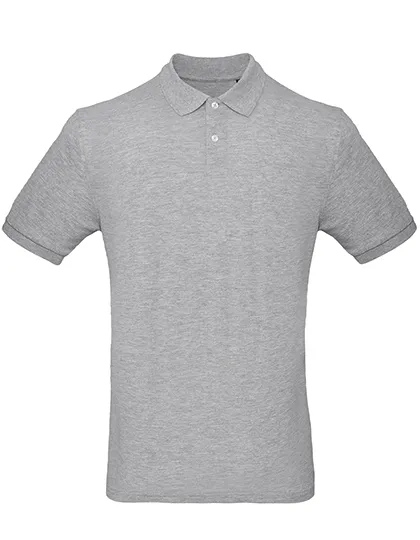 Heren Polo Inspire B&C PM430 in Heren Polo Inspire B&C PM430 Heather Grey