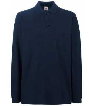 Heren Polo lange mouw Fruit of the Loom 63-310-0 in Heren Polo lange mouw Fruit of the Loom 63-310-0 Deep navy