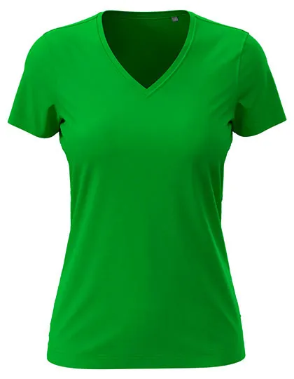 Dames T-shirt V Hals Stedman Classic-T ST2700 in Dames T-shirt V Hals Stedman Classic-T ST2700 - Kelly Green