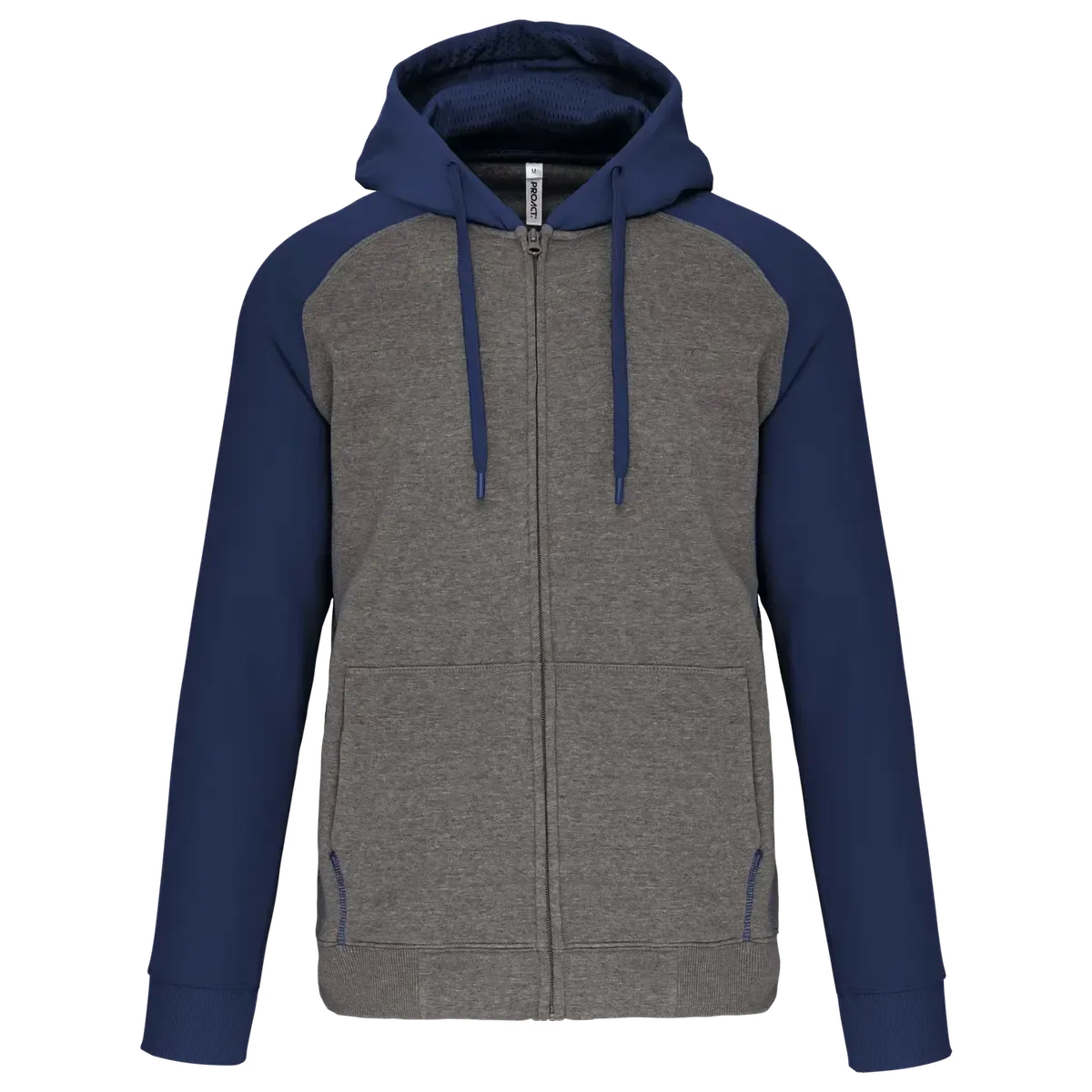 Baseball Hoodie Proact PA380 in Baseball Hoodie Proact PA380 GREY HEATHER-SPORTY NAVY