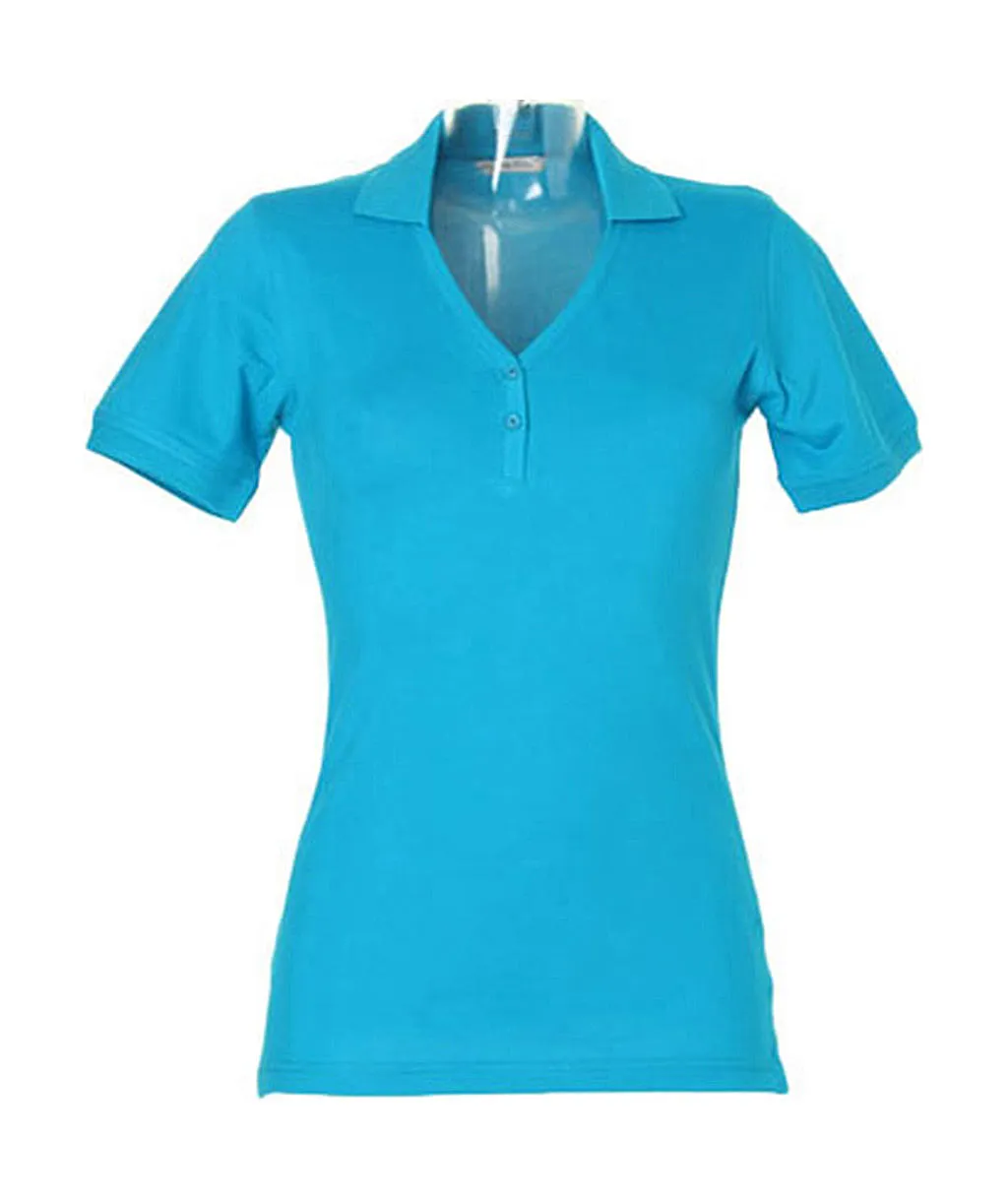 Dames Poloshirt Kustom Kit Sophia V-Neck KK732 productfoto
