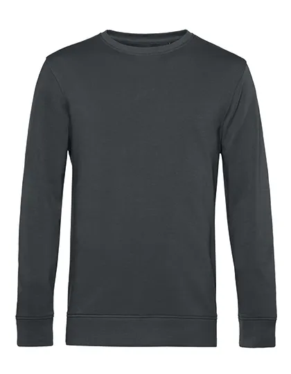 Organische heren Sweater B&C Inspire Crew Neck Sweat WU31B in Organische heren Sweater B&C Inspire Crew Neck Sweat WU31B - Asphalt