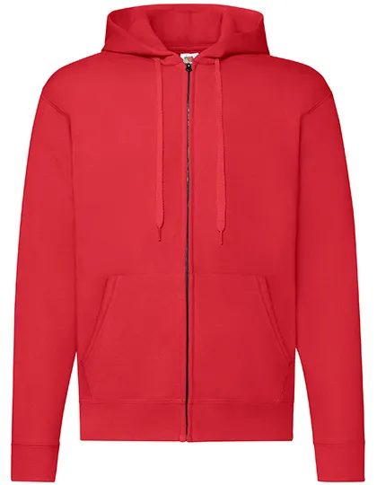 Heren Hoodie Fruit of the loom 62-062-0 Full zip in Hooded sweater Fruit of the loom Full zip rood