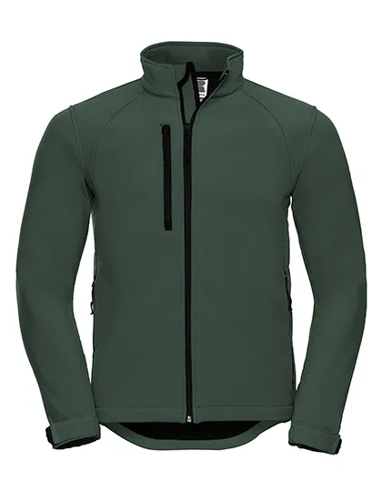 Heren Softshell Jas Russell R-140M-0 in Heren Softshell Jas Russell R-140M-0 Bottle green