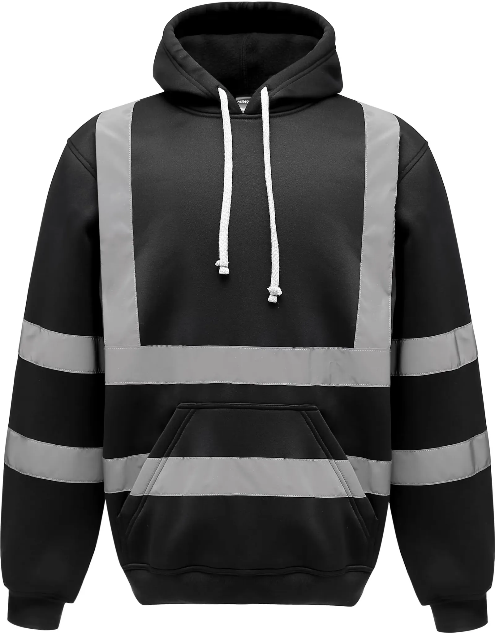 Hooded Sweater met Capuchon High Visibilty HVK05 in Hooded Sweater met Capuchon High Visibilty HVK05 Zwart