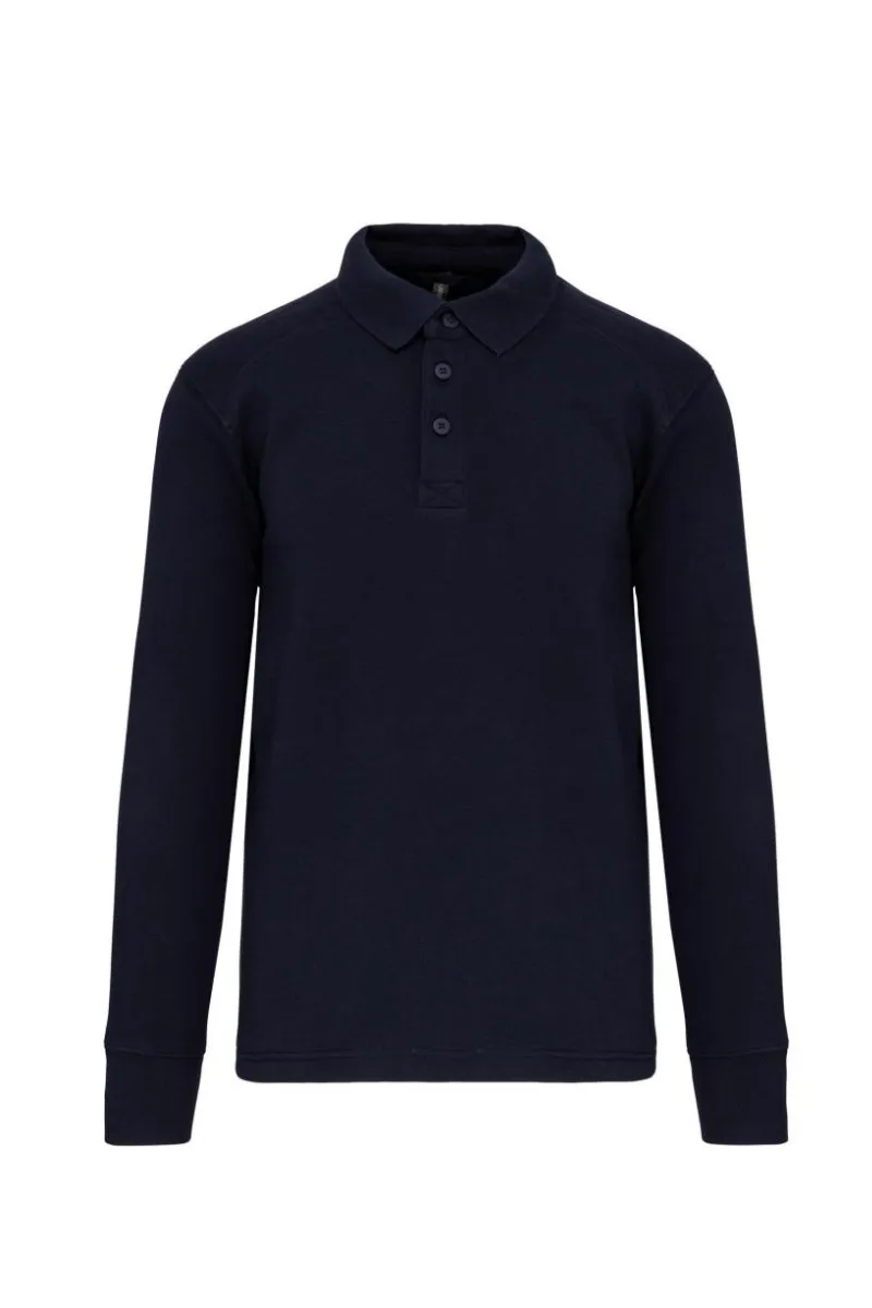 Werktrui WK Sweater met polokraag in Navy