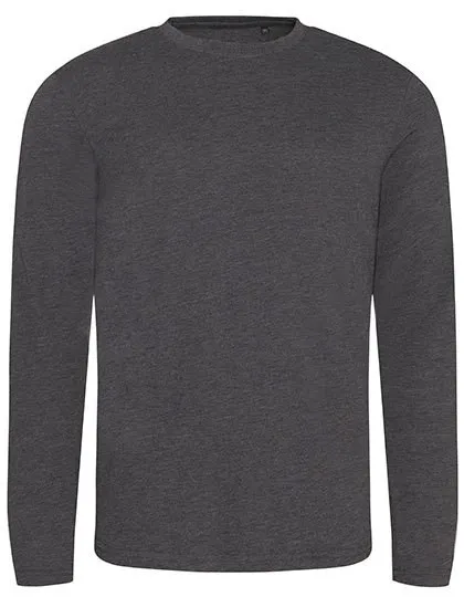 Heren T-shirt AWDis Long Sleeve Tri-Blend T productfoto