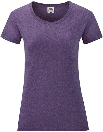 Dames T-shirts fruit of the loom value weight 61-372-0 in Dames T-shirts fruit of the loom value weight 61-372-0 - Heather Purple