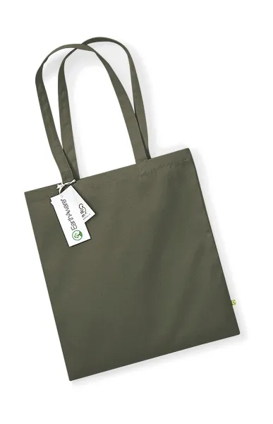 Biologische katoenen Draagtas Westford Mill W801 in Biologische katoenen Draagtas Westford Mill W801 Olive Green