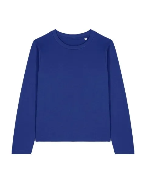 Dames T-shirt Stanley Stella Muser Long Sleeve in Worker Blue
