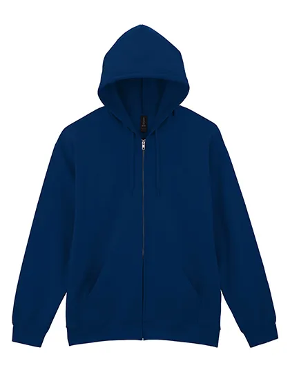 Heren Hooded Sweater met rits Softstyle Gildan SF600 in Heren Hooded Sweater met rits Softstyle Gildan SF600 navy