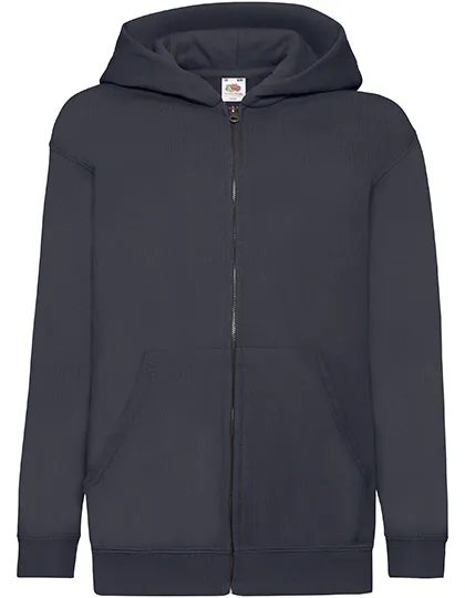 Kinder Hoodie full zip Fruit of the Loom 62-045-0 in Kinder Hoodie full zip Fruit of the Loom 62-045-0 deep navy