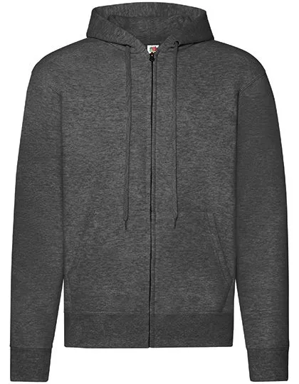 Heren Hoodie Fruit of the loom 62-062-0 Full zip in Hooded sweater Fruit of the loom Full zip Dark Heather Grey
