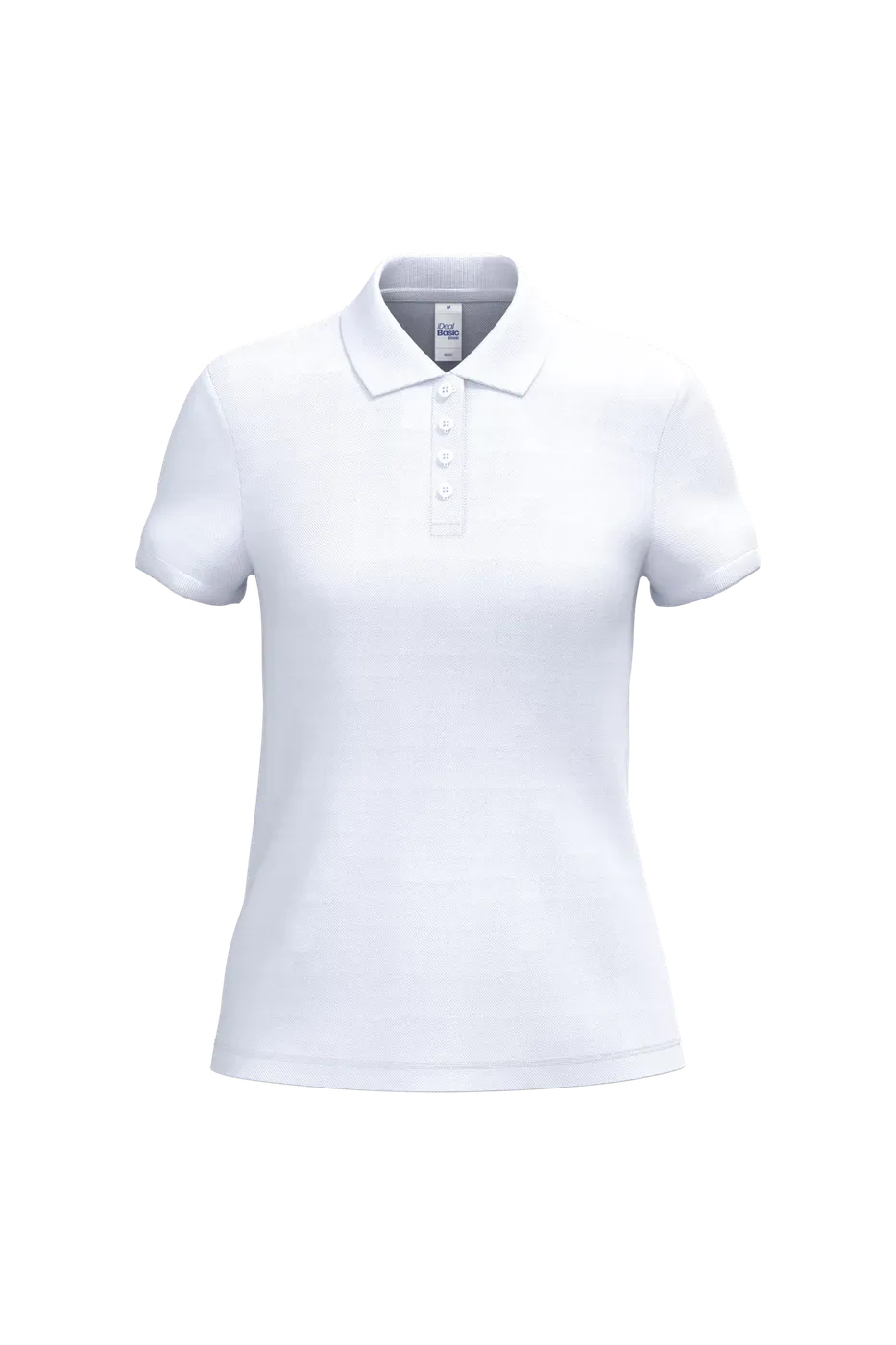 Dames Polo iDeal Basic Brand in Dames Polo iDeal Basic Brand Wit