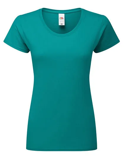 Dames T-shirt Fruit of the Loom Ringspun 61-424-0 in Dames T-shirt Fruit of the Loom Ringspun 61-424-0 - Ocean Teal