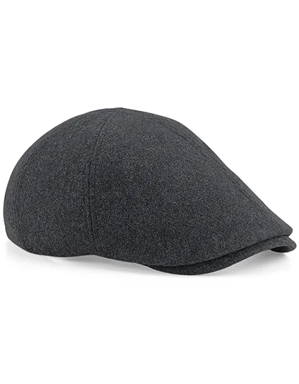 Flat Cap Melton Wool Ivy Beechfield B623 in Flat Cap Melton Wool Ivy Beechfield B623 Charcoal Marl