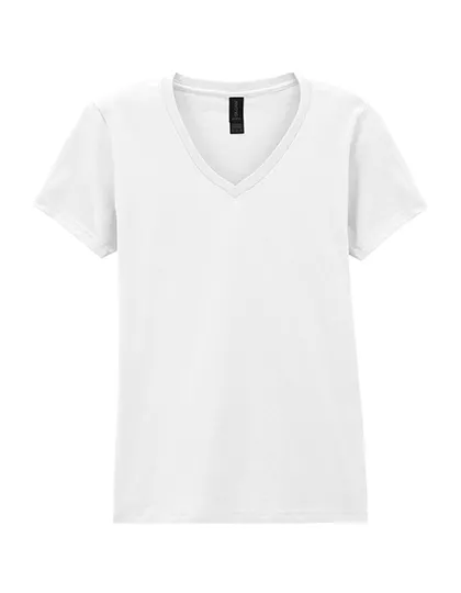 Goedkope Dames T-shirt V hals Gildan Softstyle 64V00L in Goedkope Dames T-shirt V hals Gildan Softstyle 64V00L - White