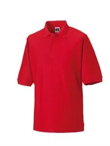 Heren Polo Russell Blended 539M in Polo Blended Farbic Russell 539M bright red