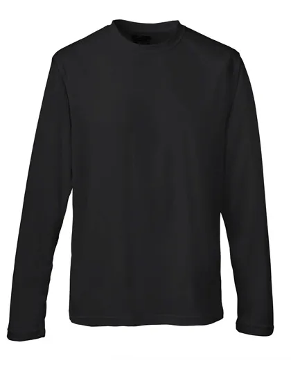 Heren Sportshirt Lange Mouw AWDis JC002 in Heren Sportshirt Lange Mouw AWDis JC002 Jet Black