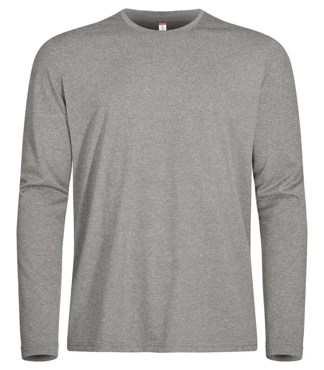 Heren T-shirt lange Mouw Clique Basic 029040 in Heren T-shirt lange Mouw Clique Basic 029040 - Grijsmelange