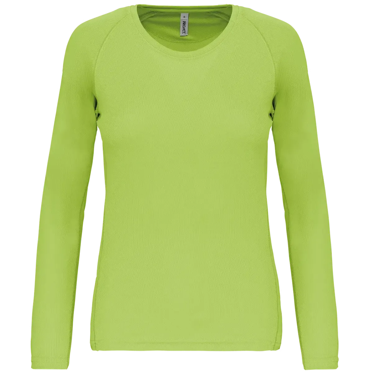 Dames Sportshirt Proact LS PA444 in Dames Sportshirt Proact LS PA444 - Lime