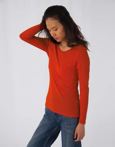 Dames T-shirt Lange Mouw B&C Inspire TW071 productfoto