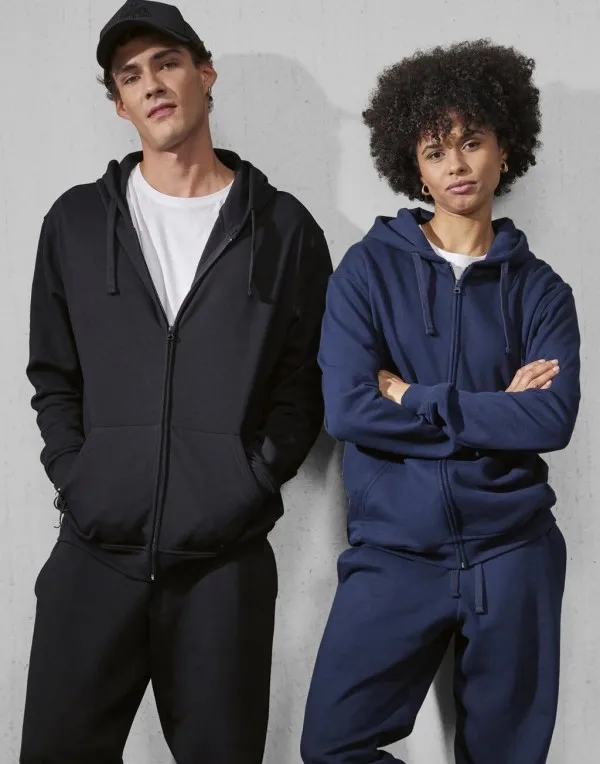Heren Hoodie met Rits B&C WG009
