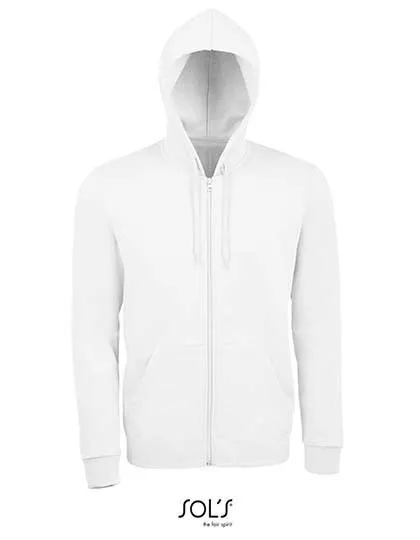 Heren hooded Sweater Sols Zip Stone 01714 in Heren hooded Sweater Sols Zip Stone 01714 Wit