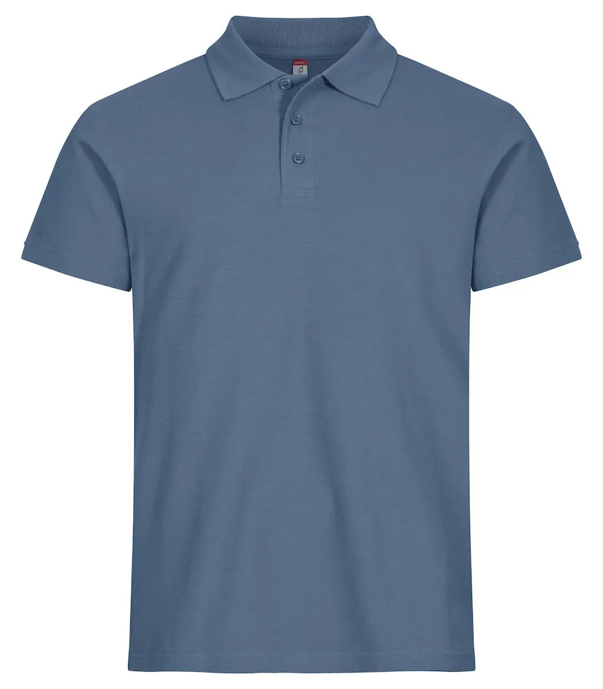 Heren Polo Clique Basic 028230 in Heren Polo Clique Basic 028230 Staal Blauw