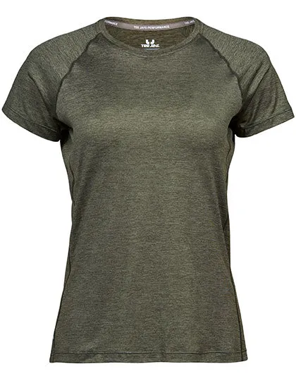 Dames Sportshirt Tee Jays 7021 in Dames Sportshirt Tee Jays 7021 - Olive Melange