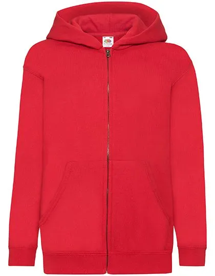 Kinder Hoodie full zip Fruit of the Loom 62-045-0 in Kinder Hoodie full zip Fruit of the Loom 62-045-0 rood
