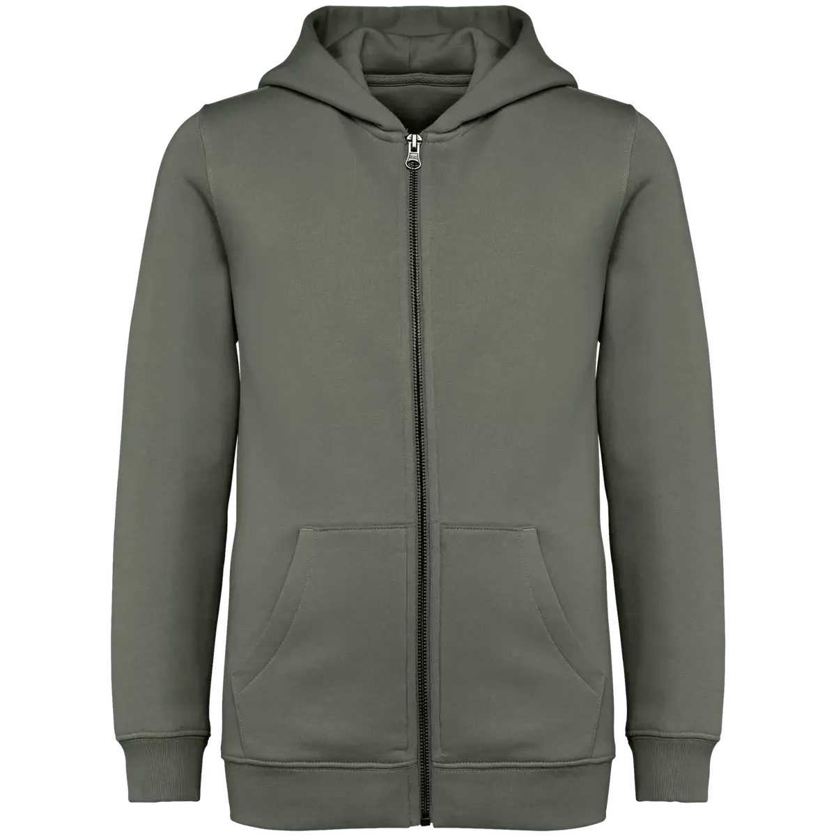 Kinder Hooded Sweater Full Zip Native Spirit NS405 in Kinder Hooded Sweater Full Zip Native Spirit NS405 ORGANIC KHAKI