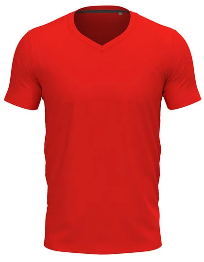 Heren T-shirt V Hals Stedman Clive ST9610 in Heren T-shirt V Hals Stedman Clive ST9610 - Scarlet Red