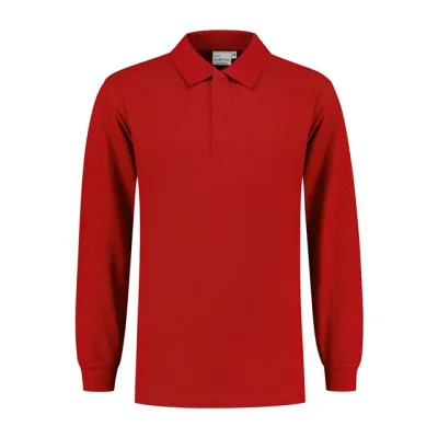 Heren Polo Lange Mouw Santino London in Heren Polo Lange Mouw Santino London Rood