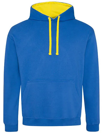 Heren Hoodie AWDis varsity JH003 in Heren Hoodie AWDis varsity JH003 - Royal Blue-Sun Yellow