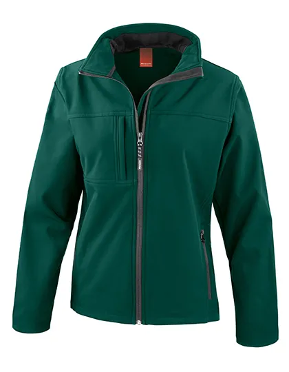 Dames Softshell Jas Result Classic R121F in Dames Softshell Jas Result Classic R121F Bottle green