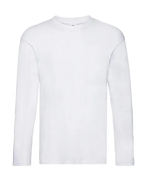Heren T-shirt Lange Mouw Fruit of the Loom Original 61-428-0 in Heren T-shirt Lange Mouw Fruit of the Loom Original 61-428-0 - White