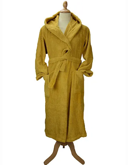Badjas met Capuchon ARTG 026.50 in Badjas met Capuchon ARTG 026.50 Mustard
